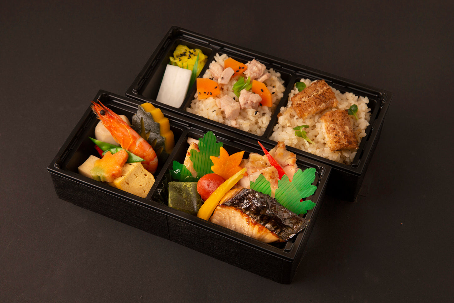 ⑩鶏西京焼と鰆幽庵焼と鱧かやく飯のお弁当